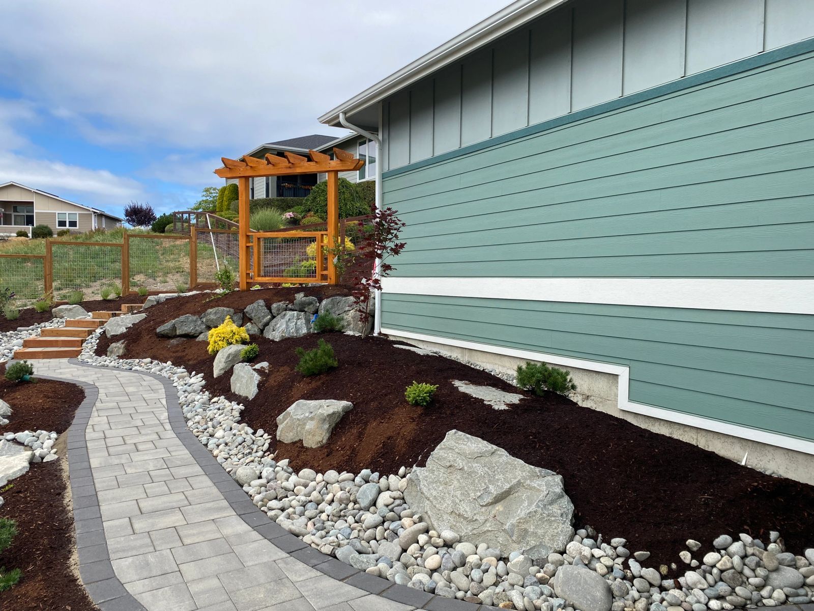 Ridgecrest yard after — finished Sage landscape