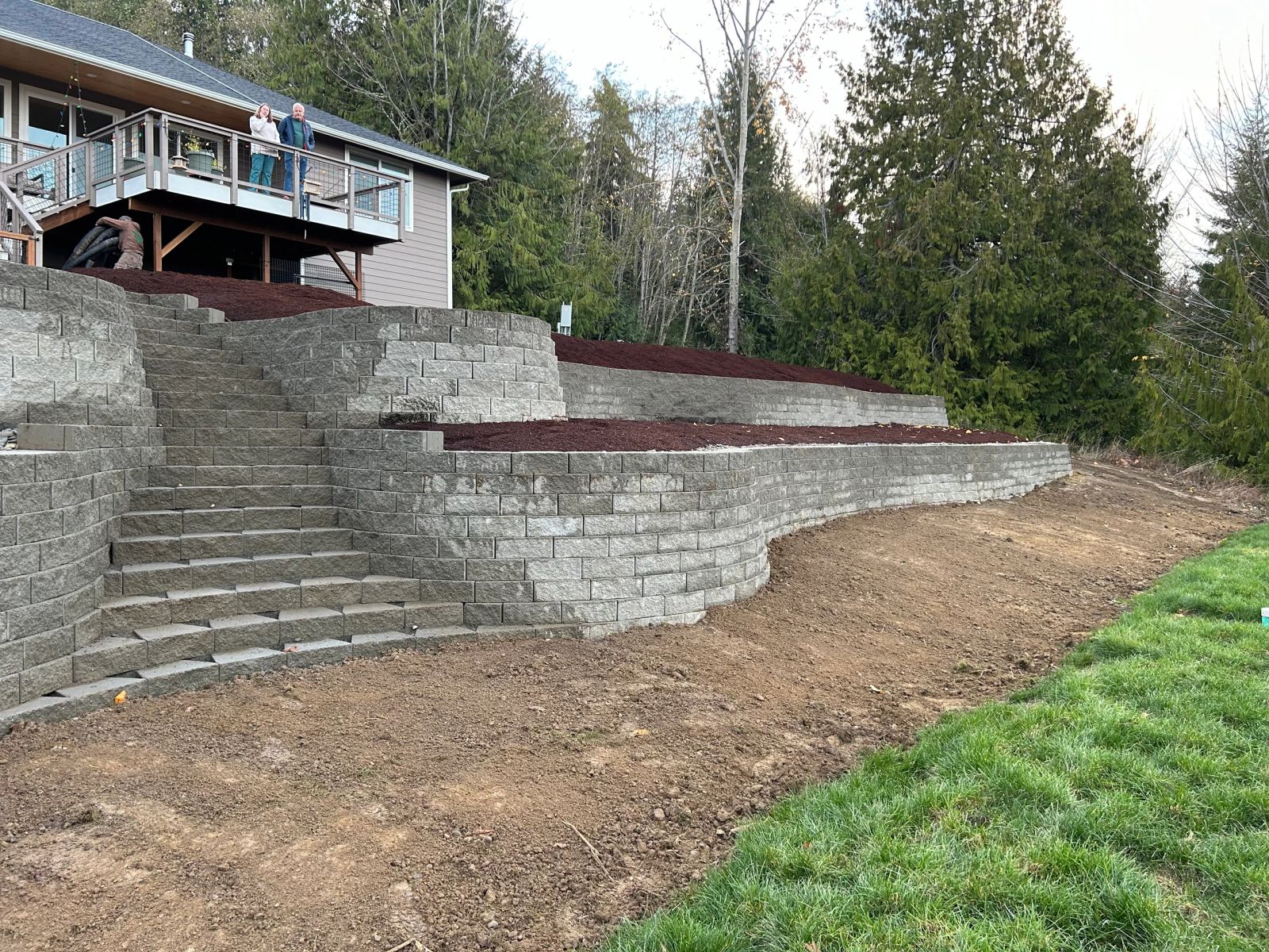 Block retaining wall